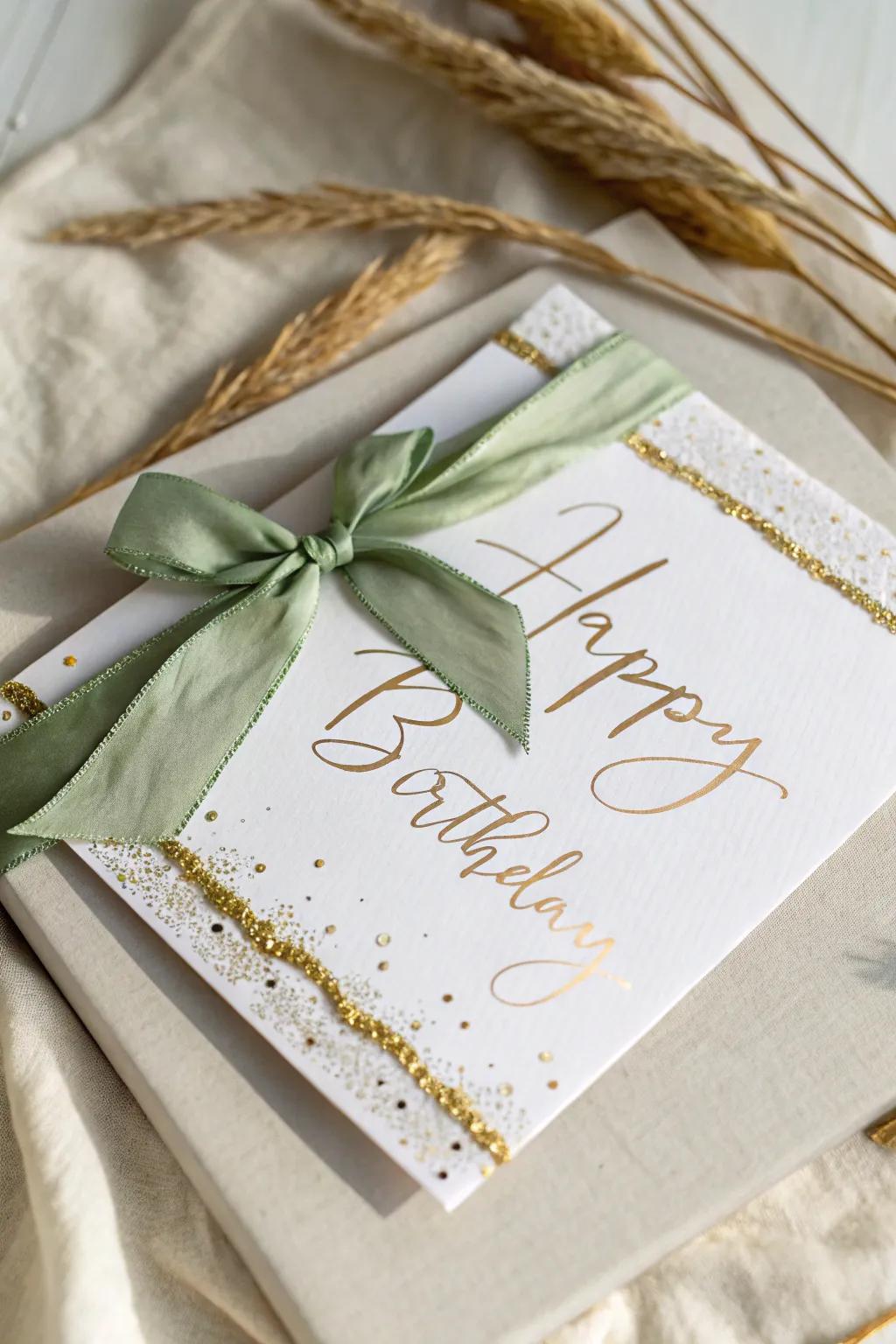 Celebrate with style: A handcrafted birthday card with a boho-chic twist.