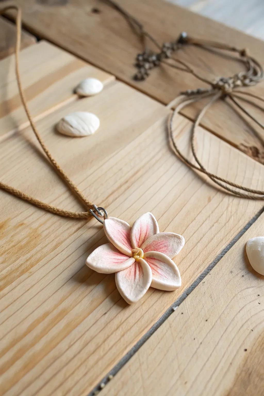 Elevate your style with the simplicity and beauty of handcrafted clay flower jewelry.