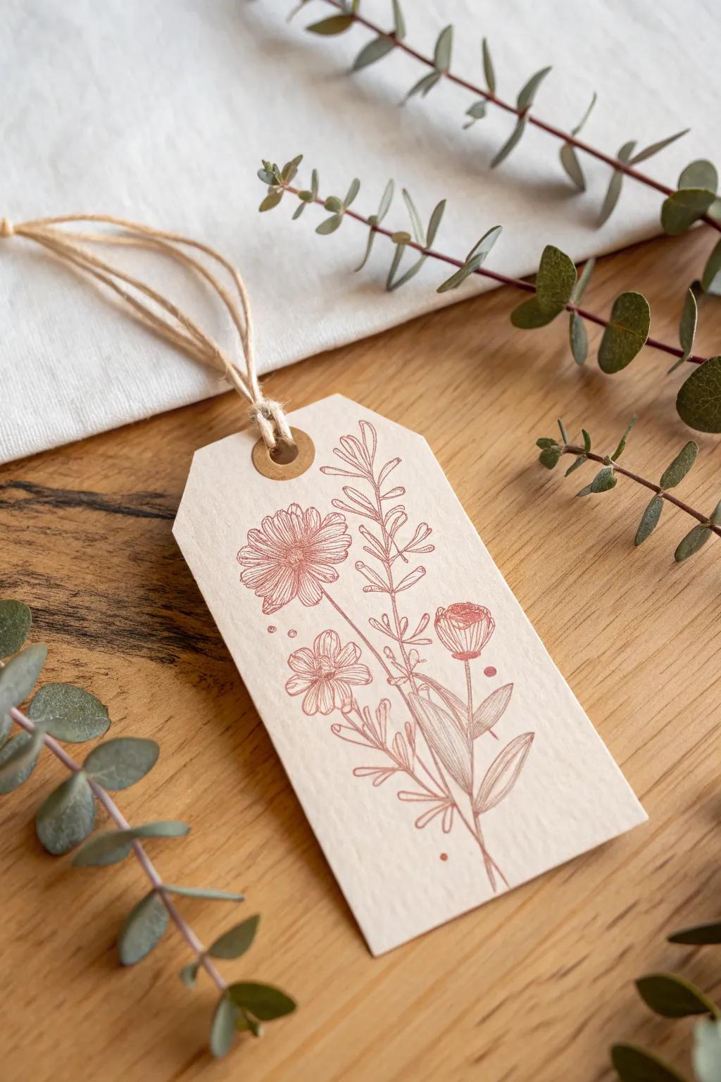 Elevate your gift wrapping with these chic, stamped DIY gift tags, perfect for adding a personal touch!