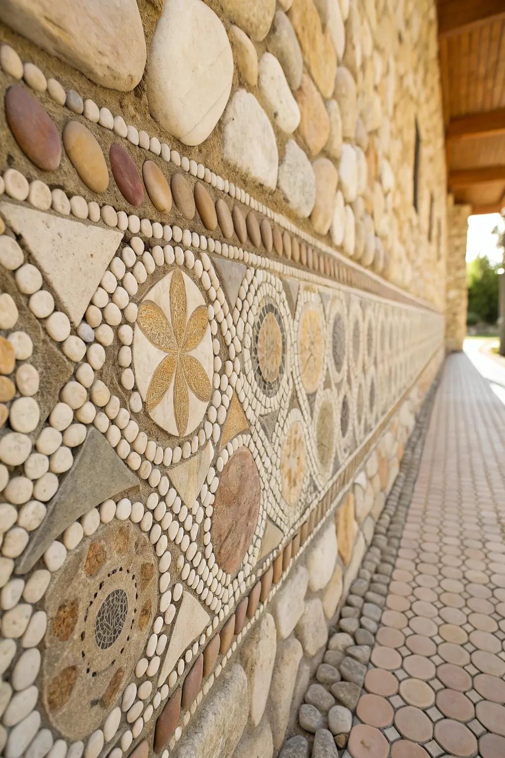 Elevate your garden with the timeless elegance of mosaic wall art, where craftsmanship meets natural beauty.