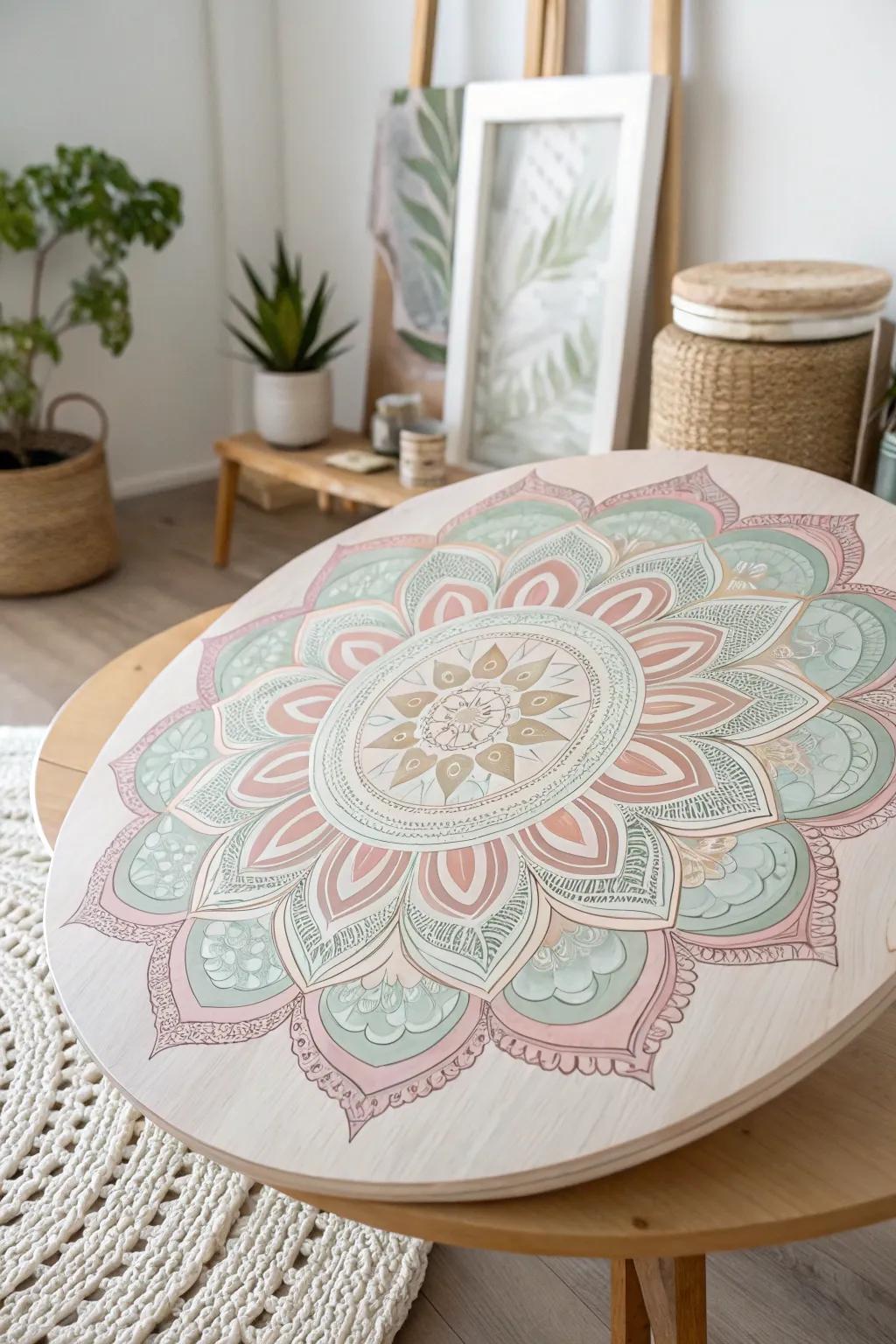Embrace serenity with delicate mandala patterns, adding a touch of bohemian elegance to your space.