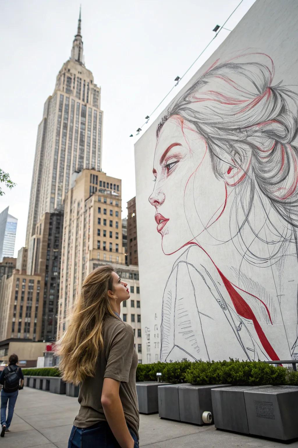 Discover the art of fusion: where faces and cityscapes beautifully intertwine.