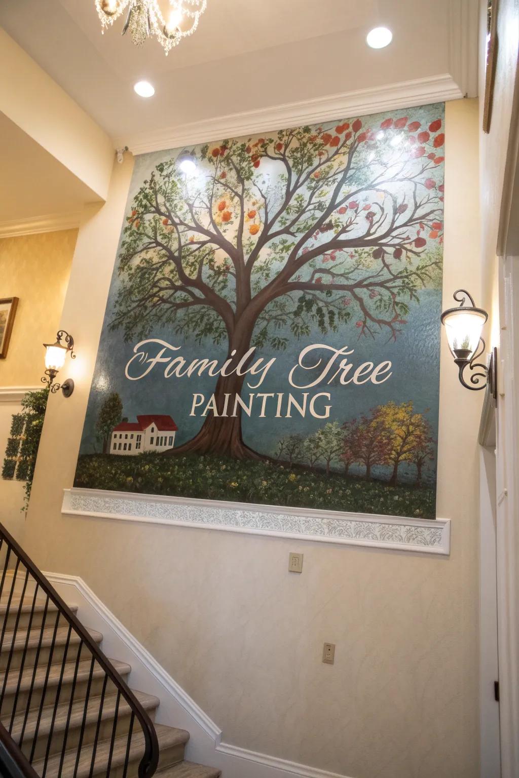 Stunning custom family tree wall art that adds a personal touch to home decor.