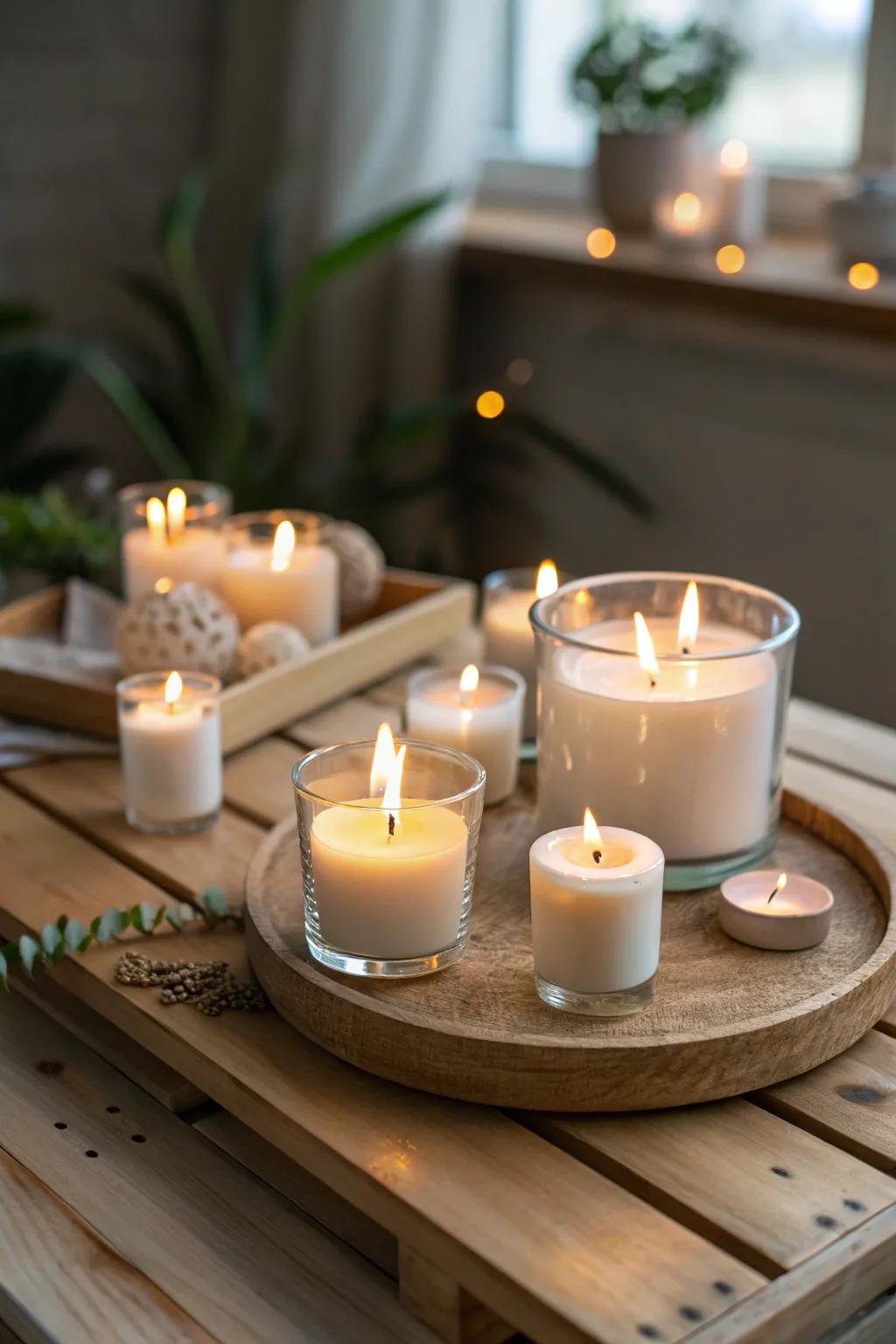 Candles enhance the warmth and coziness of the season.