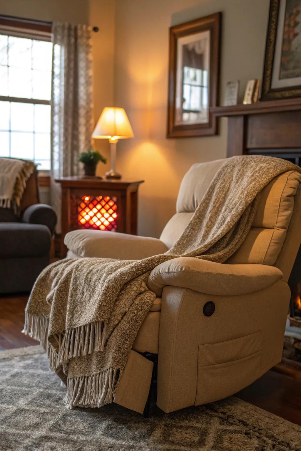 Heated throws provide warmth and comfort during the winter season.