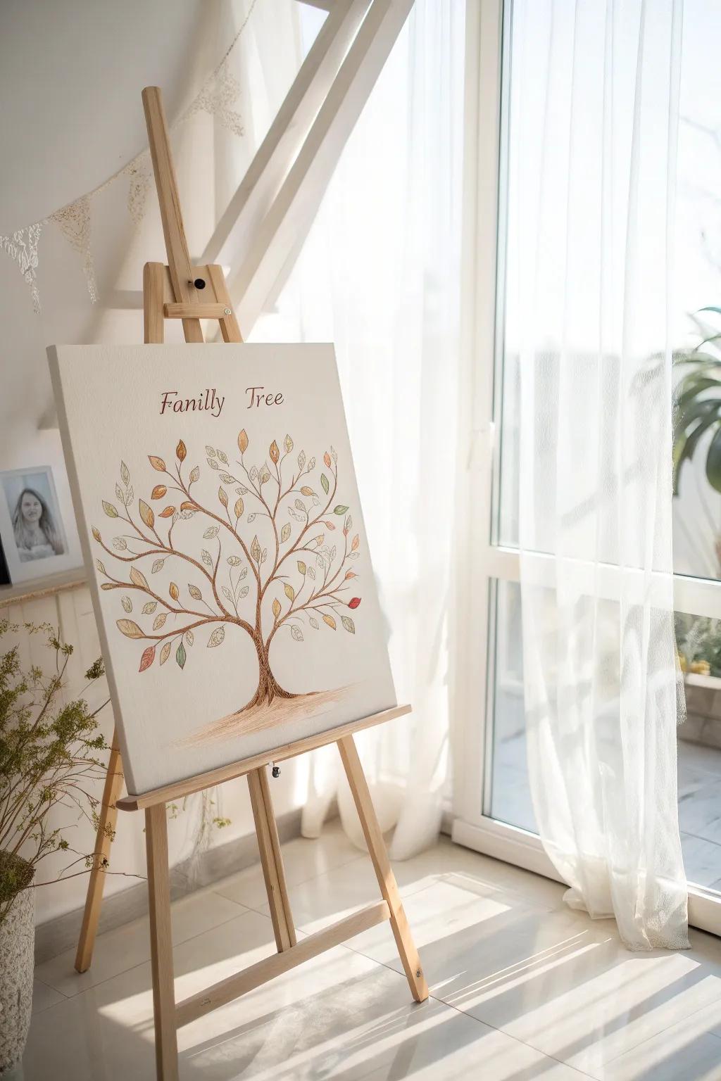 Celebrate your roots with a handcrafted family tree canvasâa beautiful blend of artistry and ancestry.