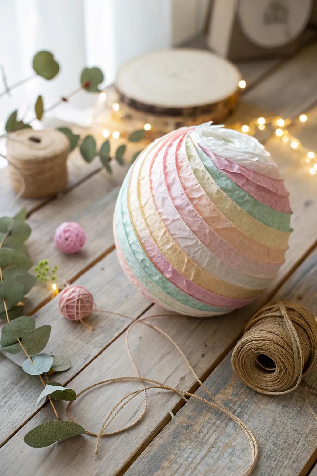 Unwrap the magic with every layer: Discover the joy of a beautifully crafted streamer ball gift!