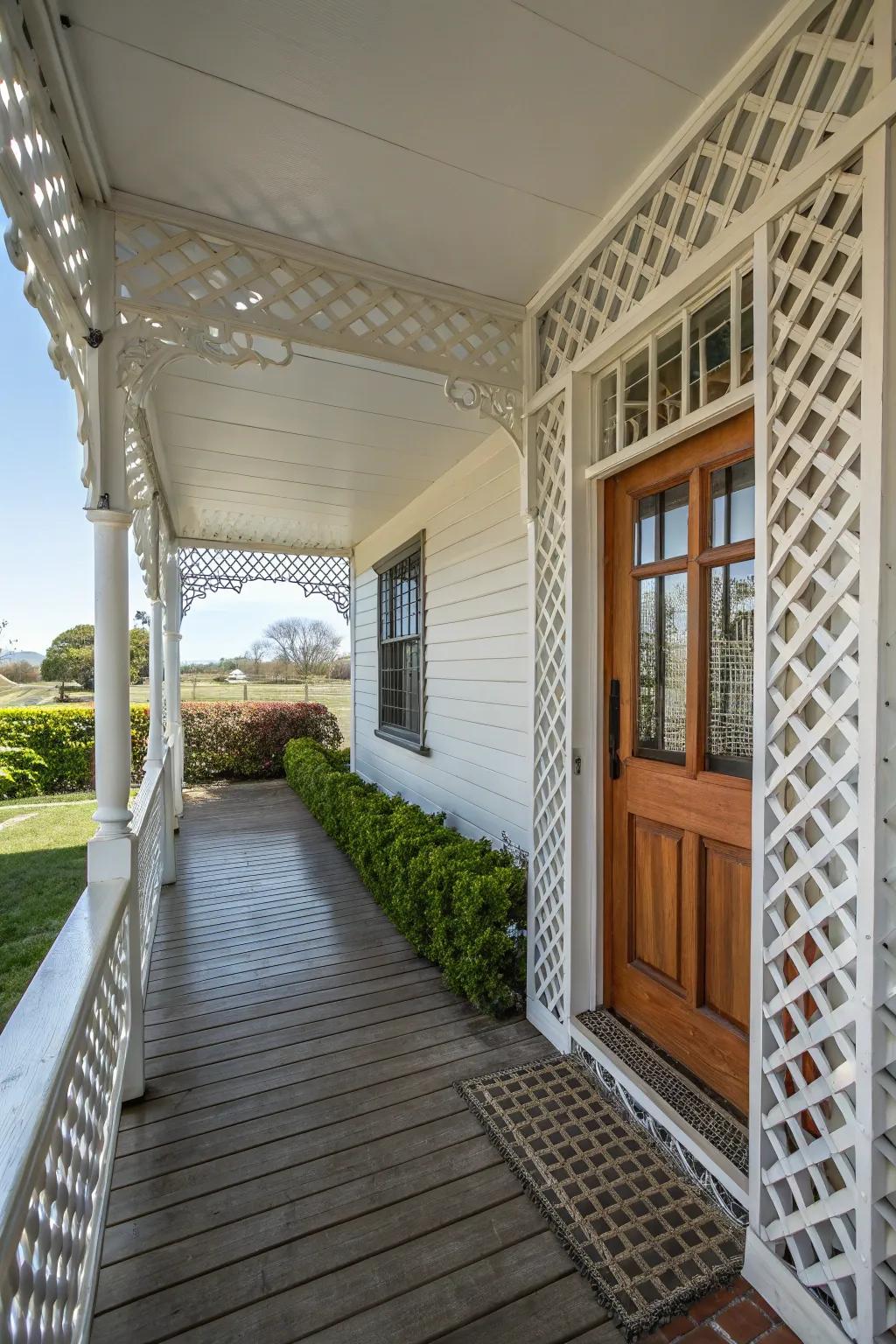 Add a polished touch with picture-framed lattice.