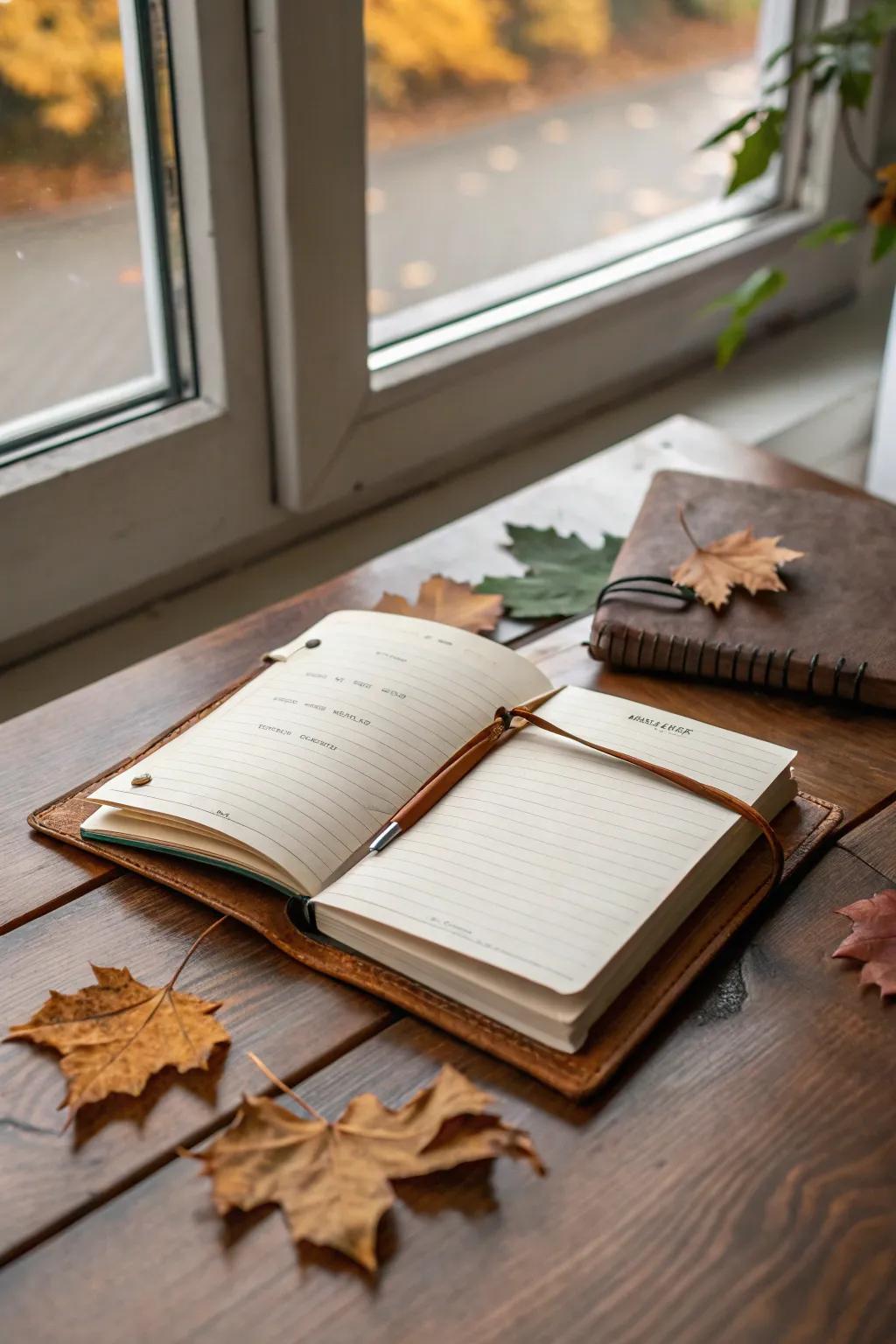 Embrace the elegance of simplicity with your October Bujo. #MinimalistMagic