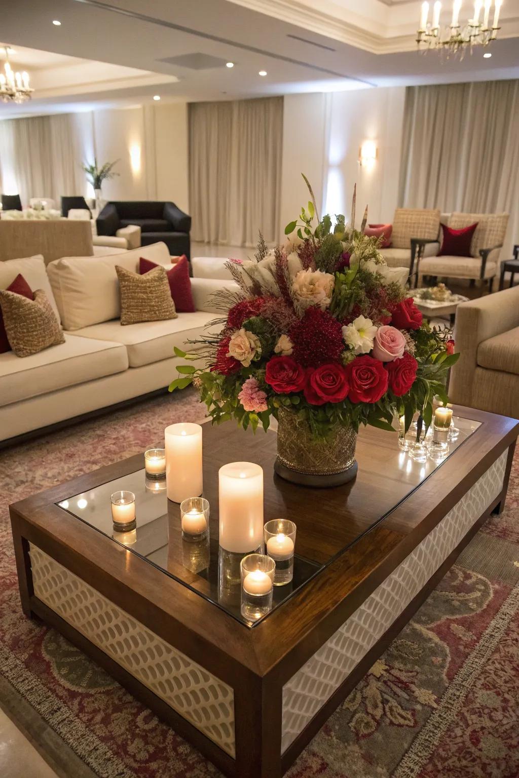 A bold centerpiece can anchor and elevate your coffee table decor.