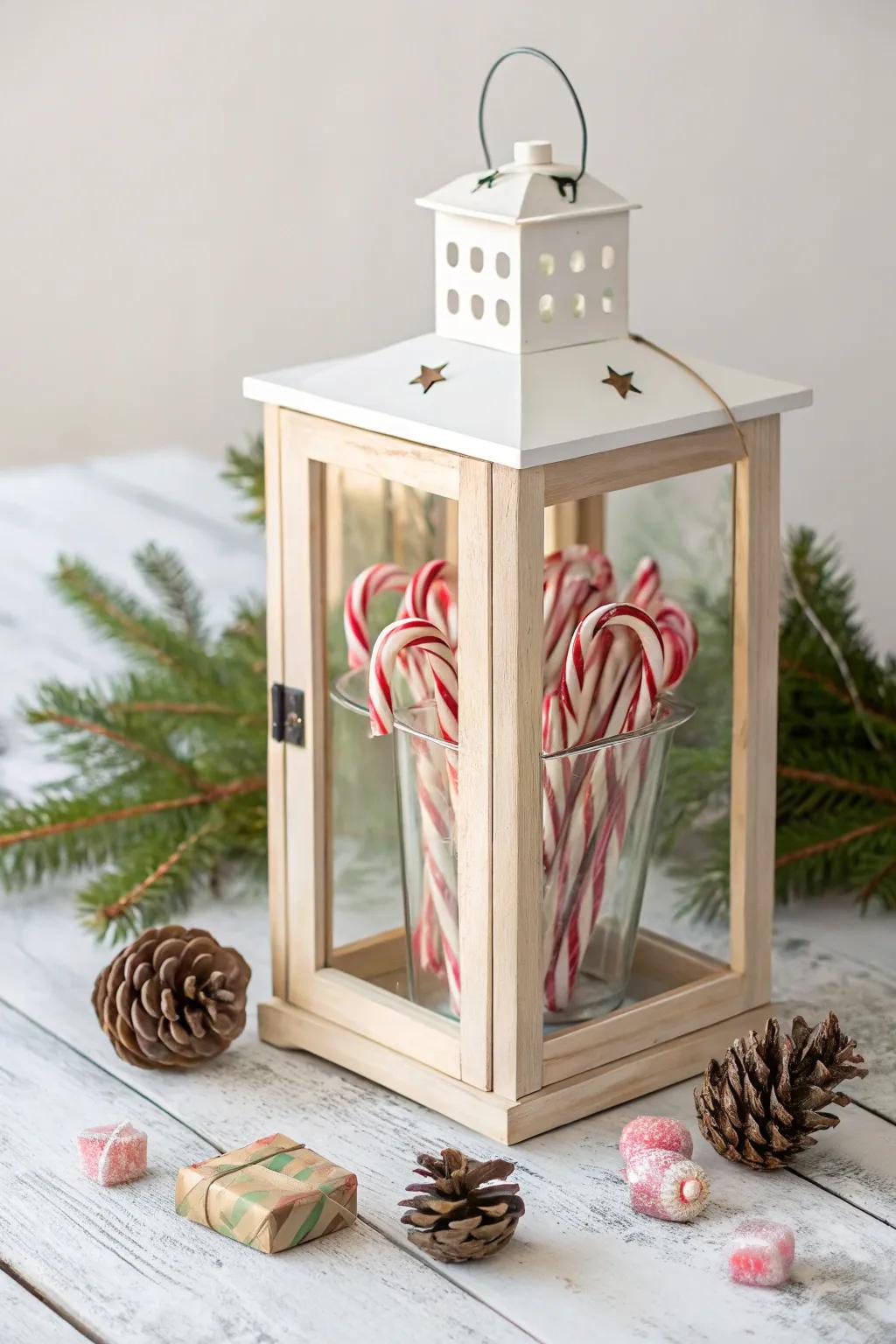 Sweeten your holiday decor with a whimsical Candy Land Delight lantern.