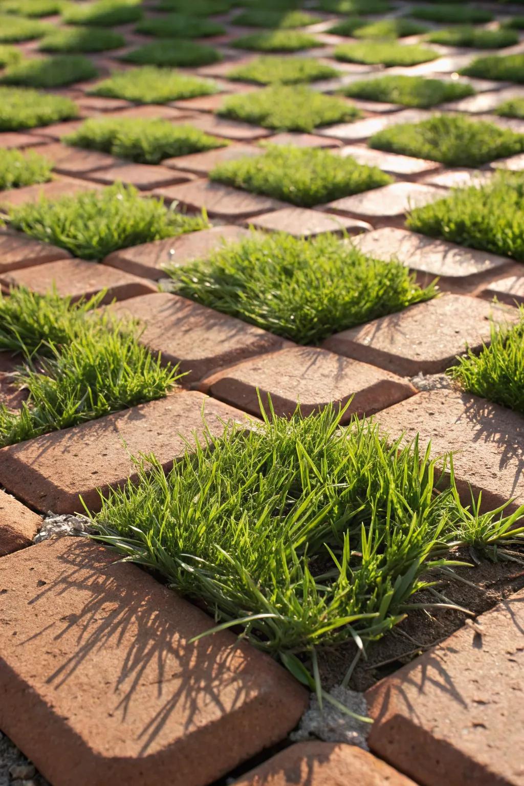 Eco-friendly elegance: Transform your parking space with the natural charm of grass pavers.