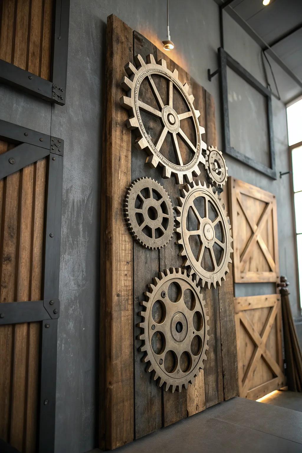 Turn your walls into a masterpiece with rugged eleganceâsteampunk style.