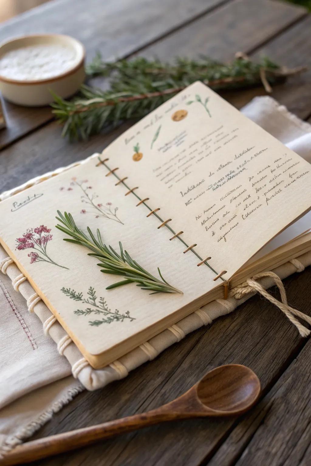 Crafted with love: A personalized recipe book that's a culinary dream come true.