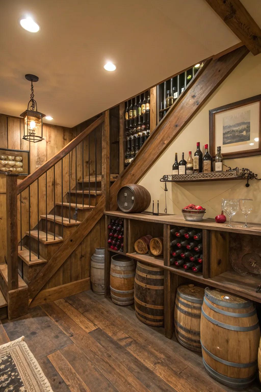 Rustic charm that adds warmth and character to your wine cellar.