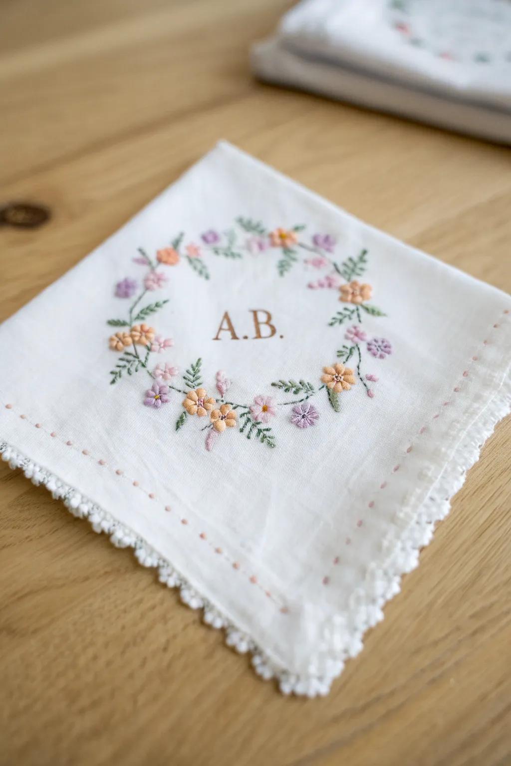Elevate your gift-giving with personalized embroidered handkerchiefs. ð¸â¨ #CraftedElegance