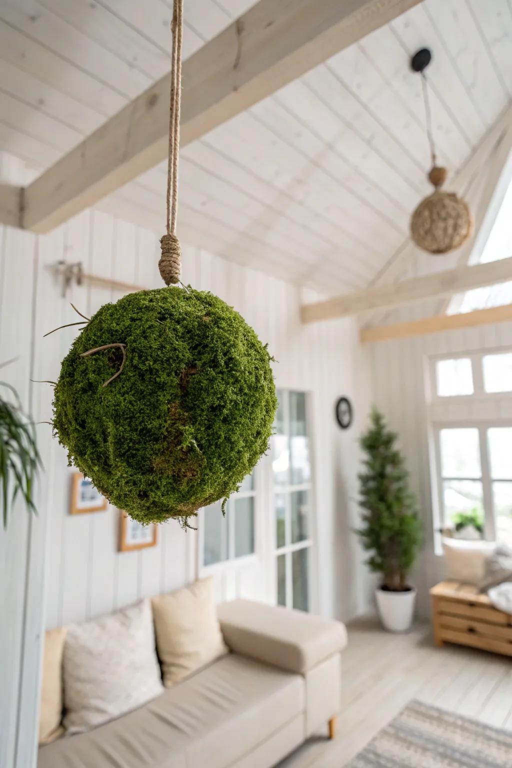 Embrace tranquility with a floating garden effect - the perfect blend of Scandinavian minimalism and boho elegance.