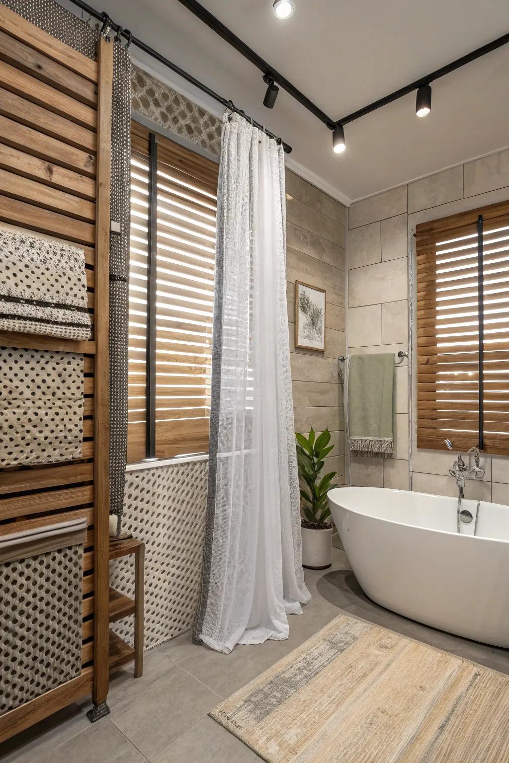 Mixing blind styles adds a personalized, creative touch.