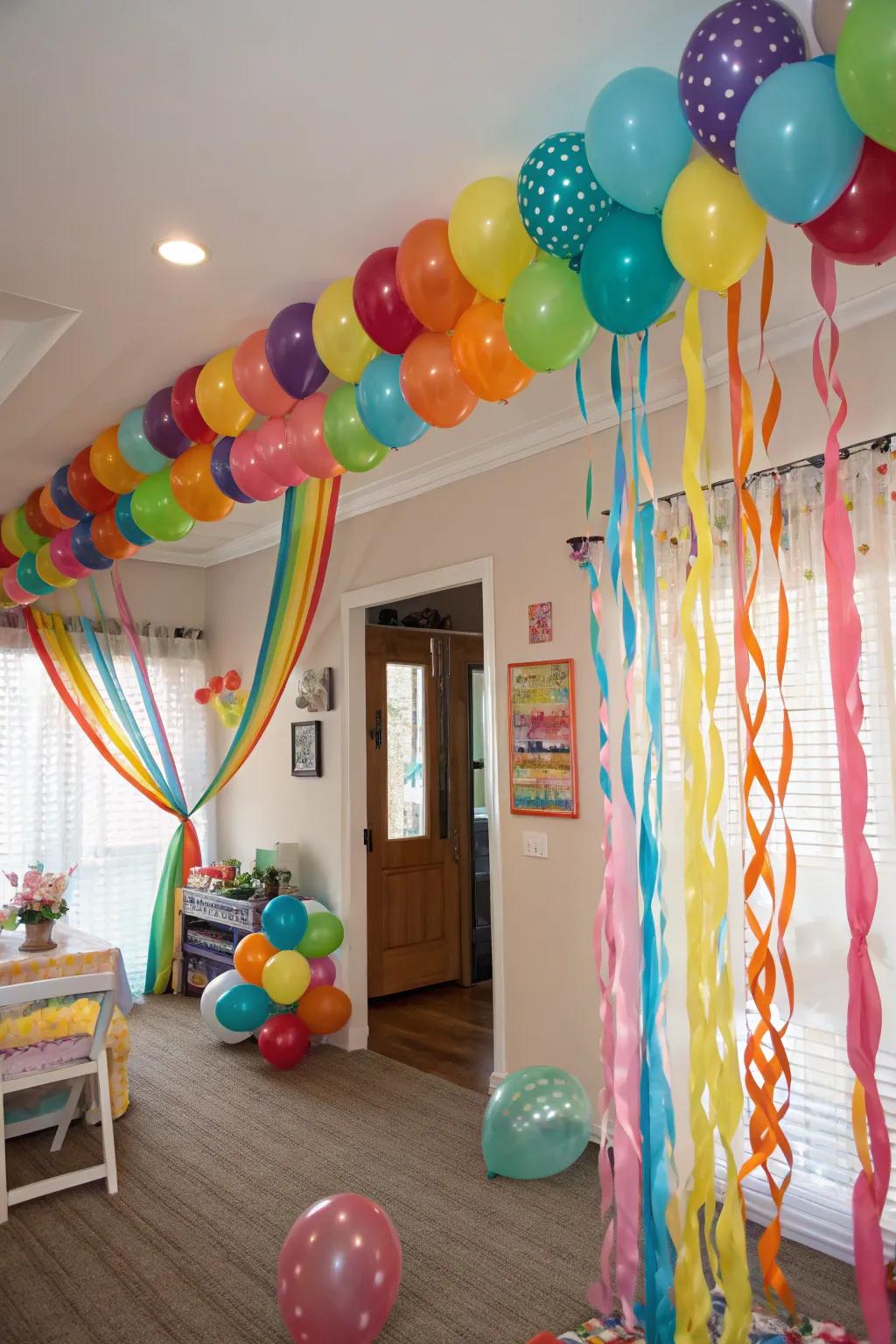 Balloons and streamersâa perfect party duo.