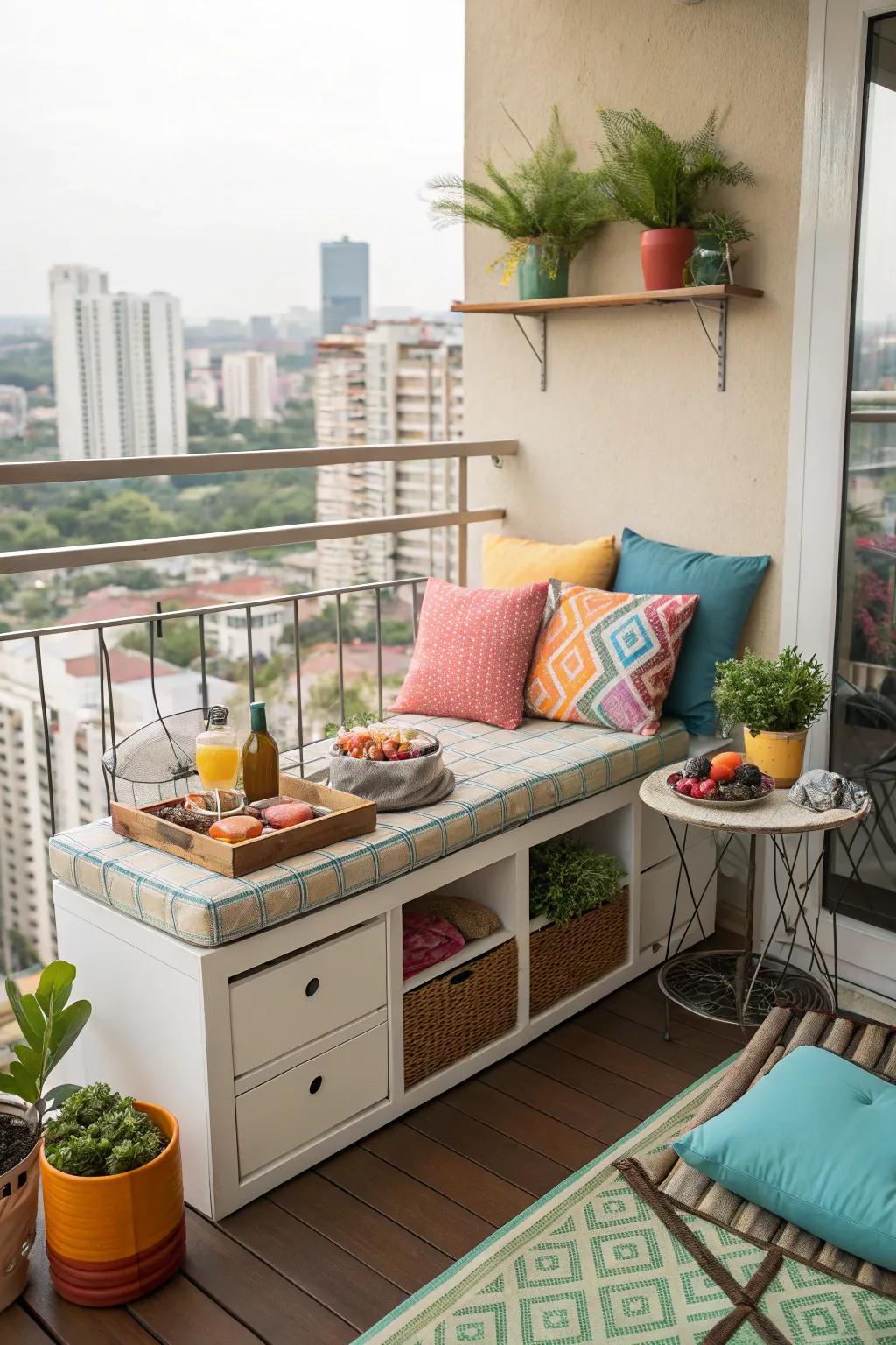 Bench bars combine seating and storage effortlessly.