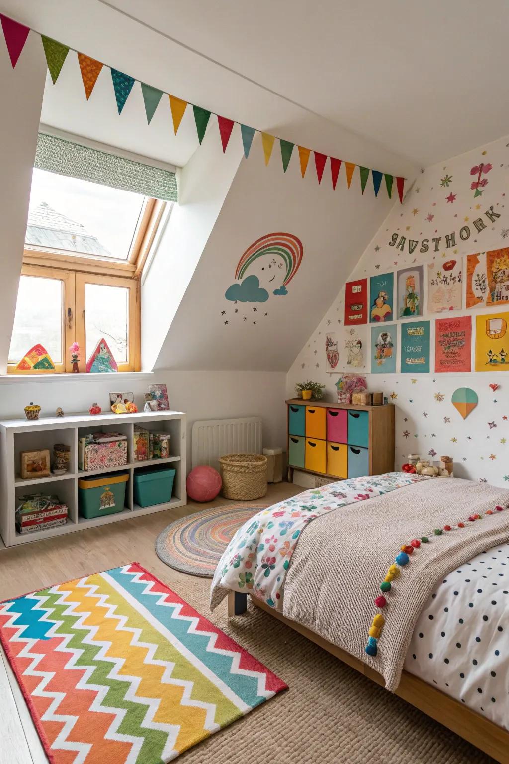 Spark imagination with a playful kids' room.