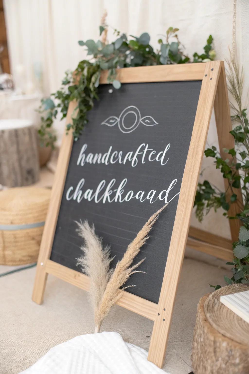 Pour your heart onto the chalkboard, where simplicity meets sincerity.