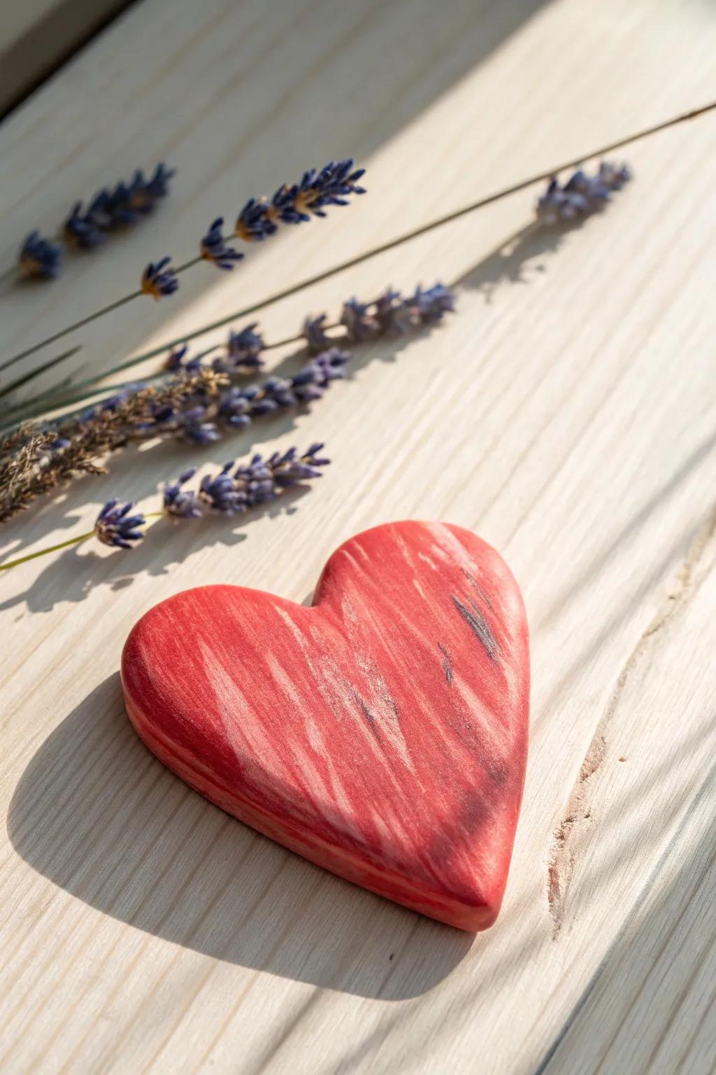 Add a touch of handcrafted love to your fridge with this charming heart magnet, perfect for a minimalist Valentine's Day gift.