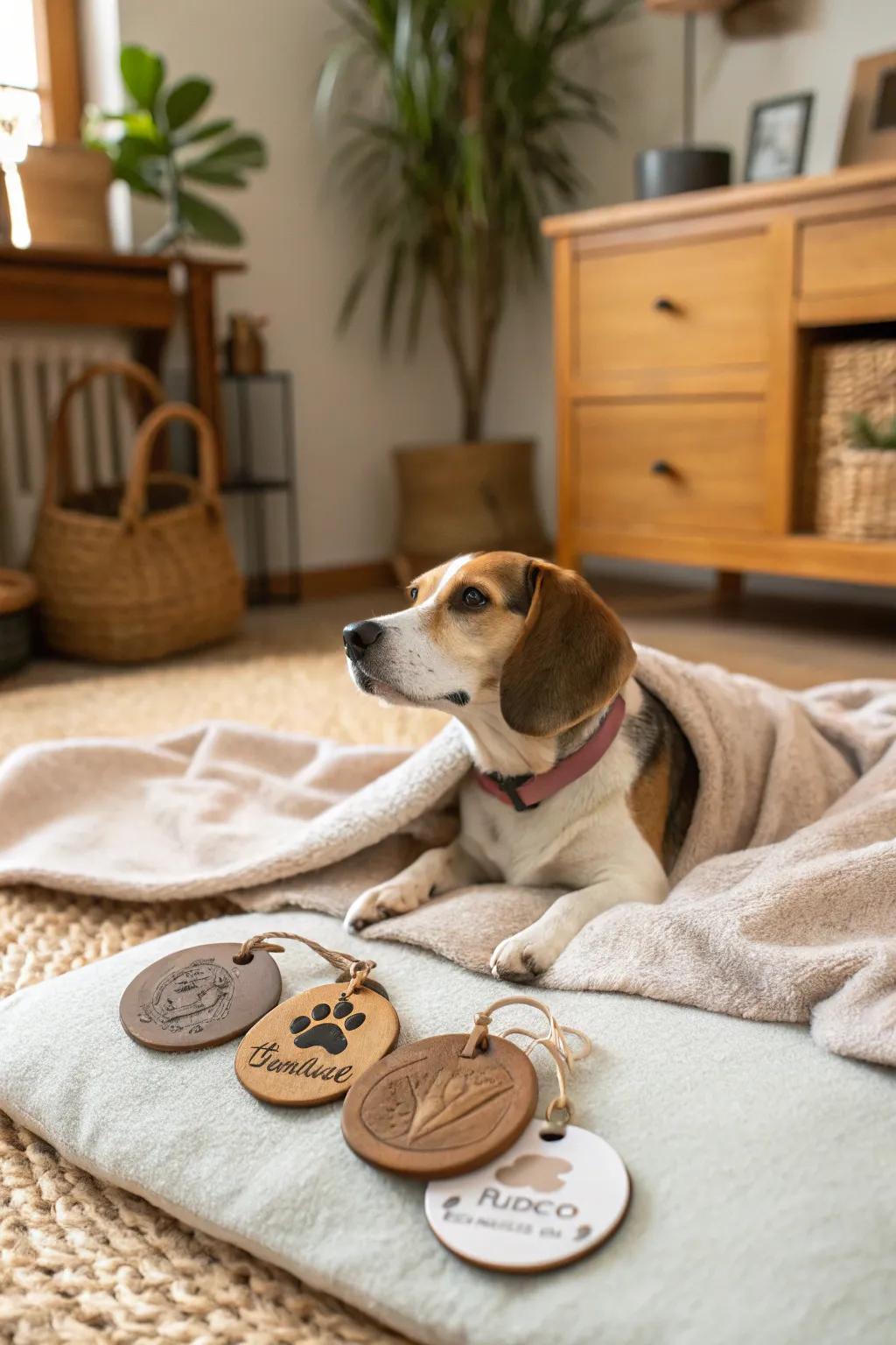Personalized pet gifts that celebrate the furry members of the family.