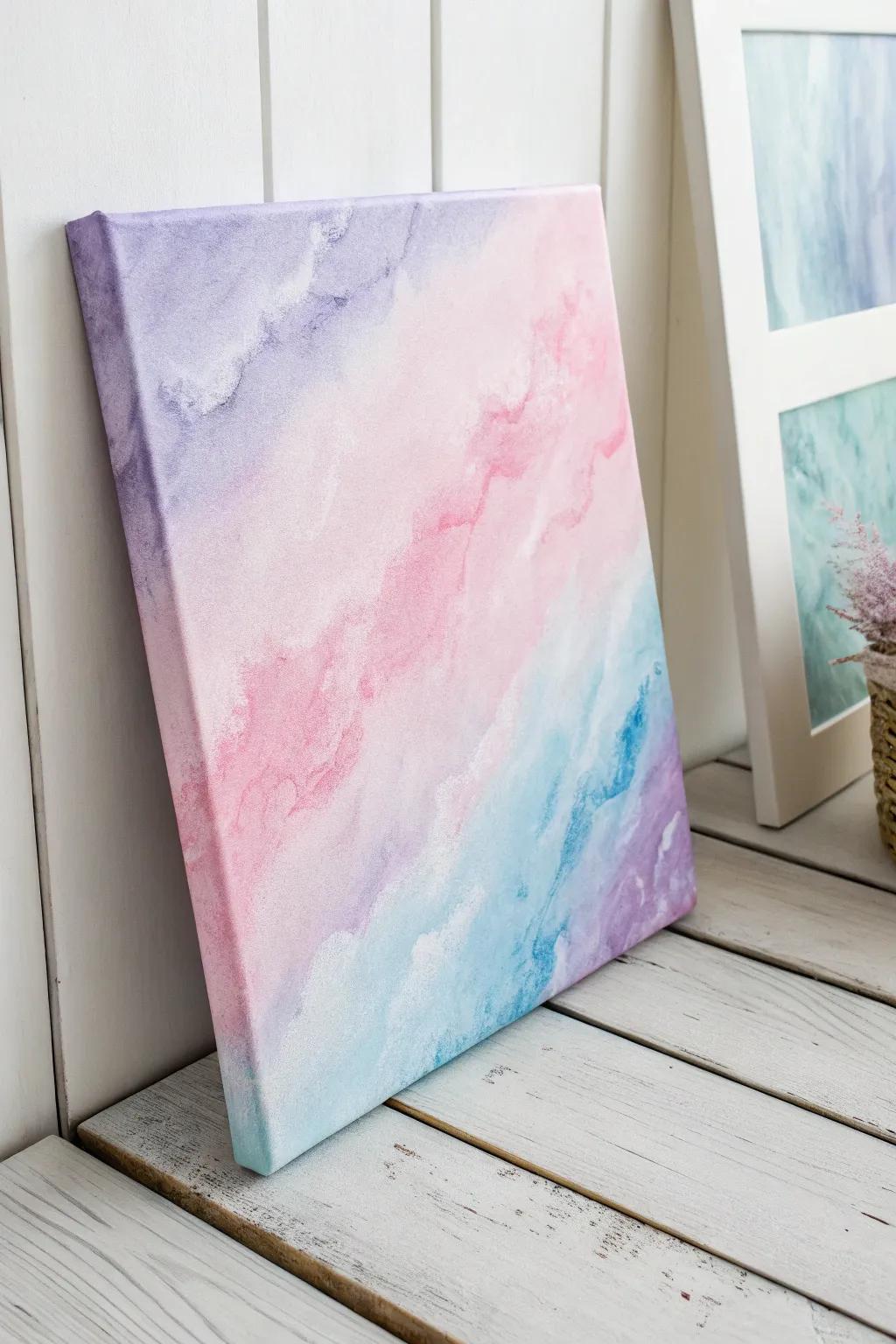 Embrace serenity with pastel watercolor washes, where simplicity meets elegance.