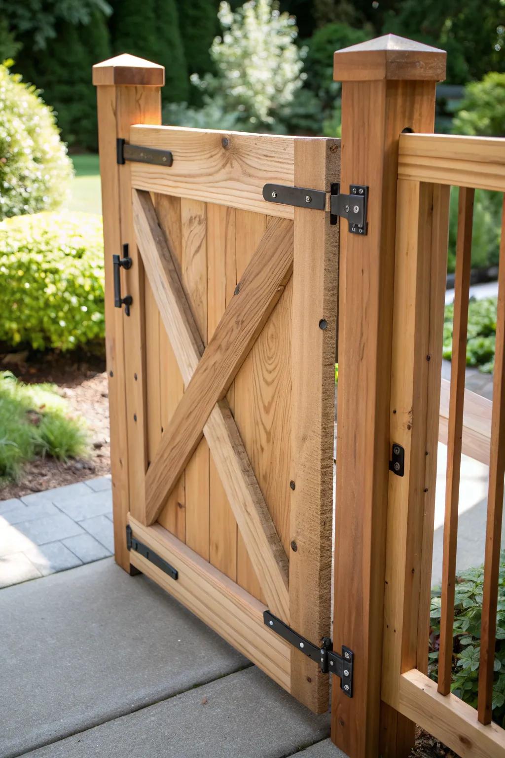 Unlock your creativity with this DIY wooden gate masterpiece.