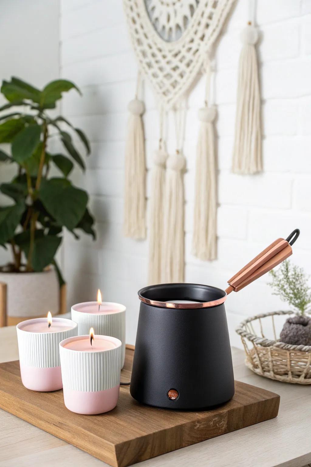 Elevate your candle-making space with a touch of elegance and simplicity.