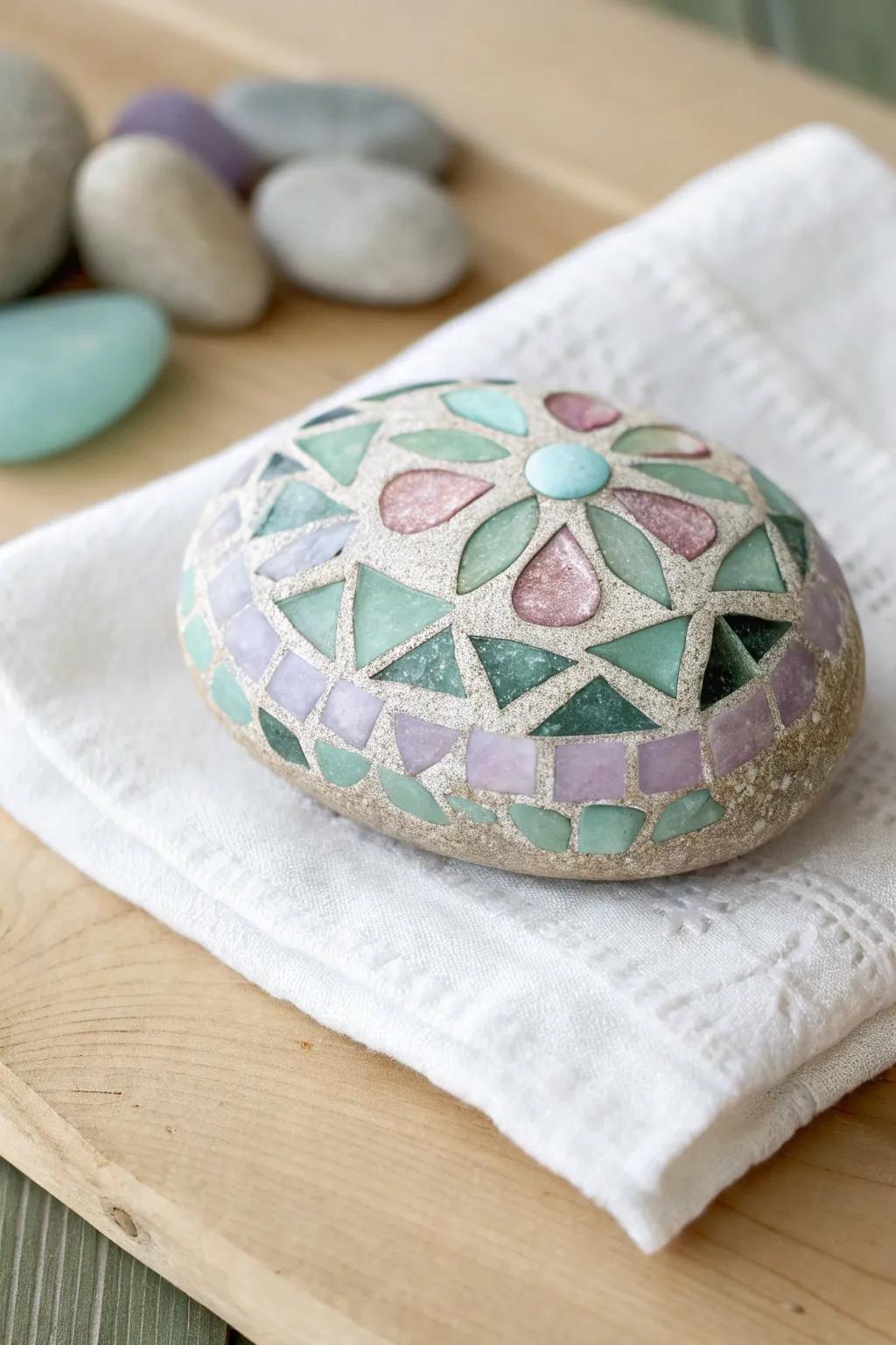 Transforming nature's canvas: Discover the elegance of upcycled glass mosaics.