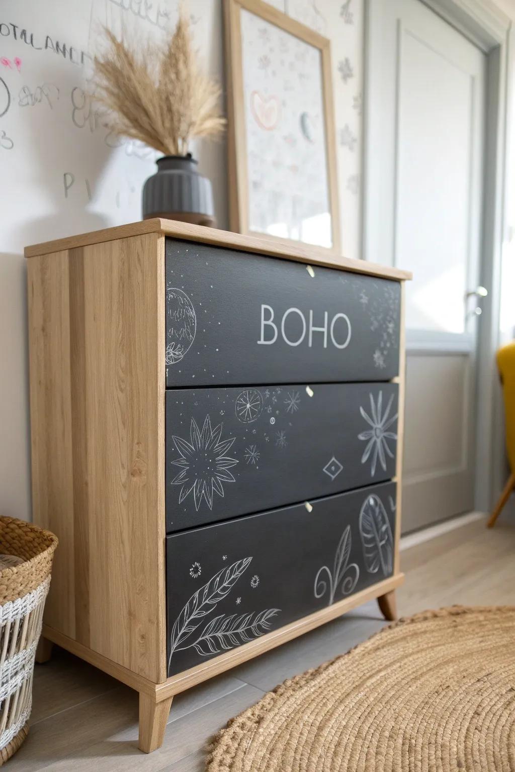 Elevate your space with a touch of creativity and functionâchalkboard drawers for your personal touch.