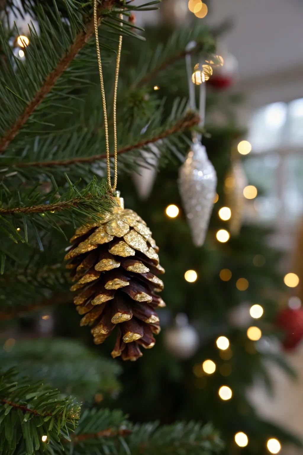 Pinecones add a natural touch to your Christmas decor.