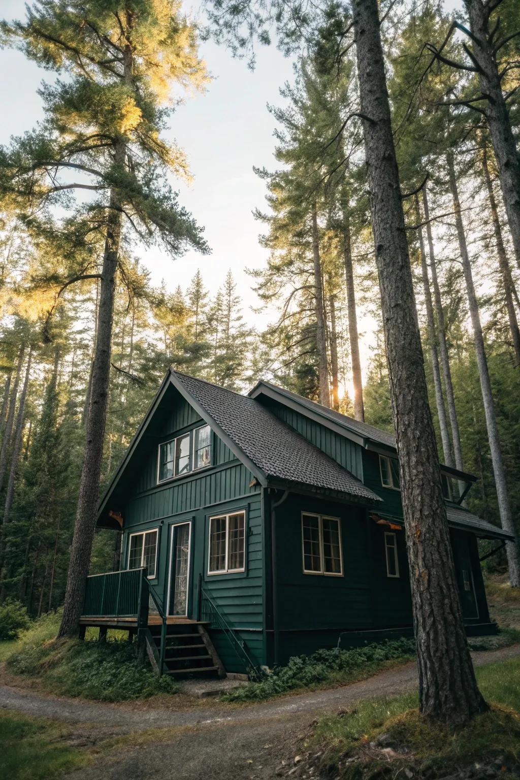 Dramatic dark colors that blend with the forest