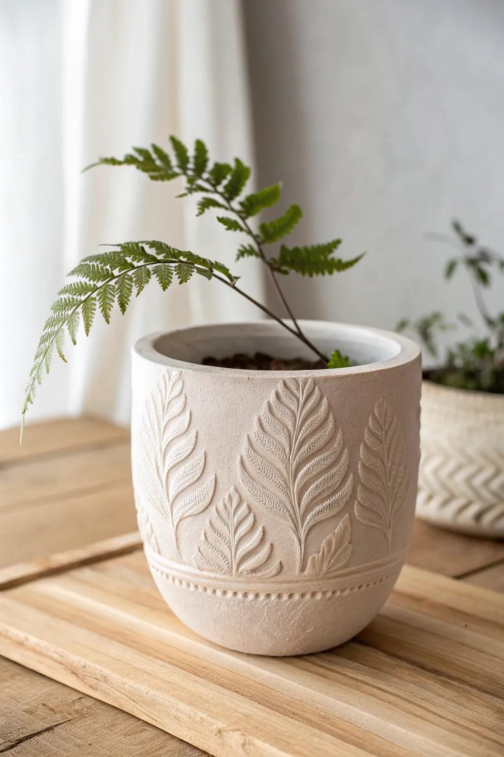 Discover the elegance of simplicity with handcrafted air dry clay pots, perfect for adding a touch of natural beauty to any space.