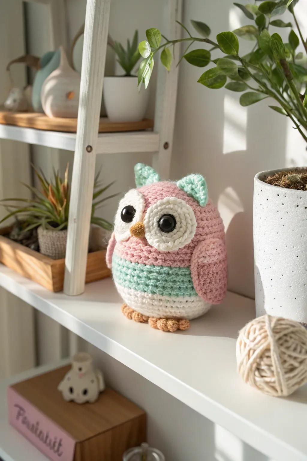 Add a touch of whimsy and warmth to your space with this charming kawaii crochet owlet, perfect for minimalist decor lovers!