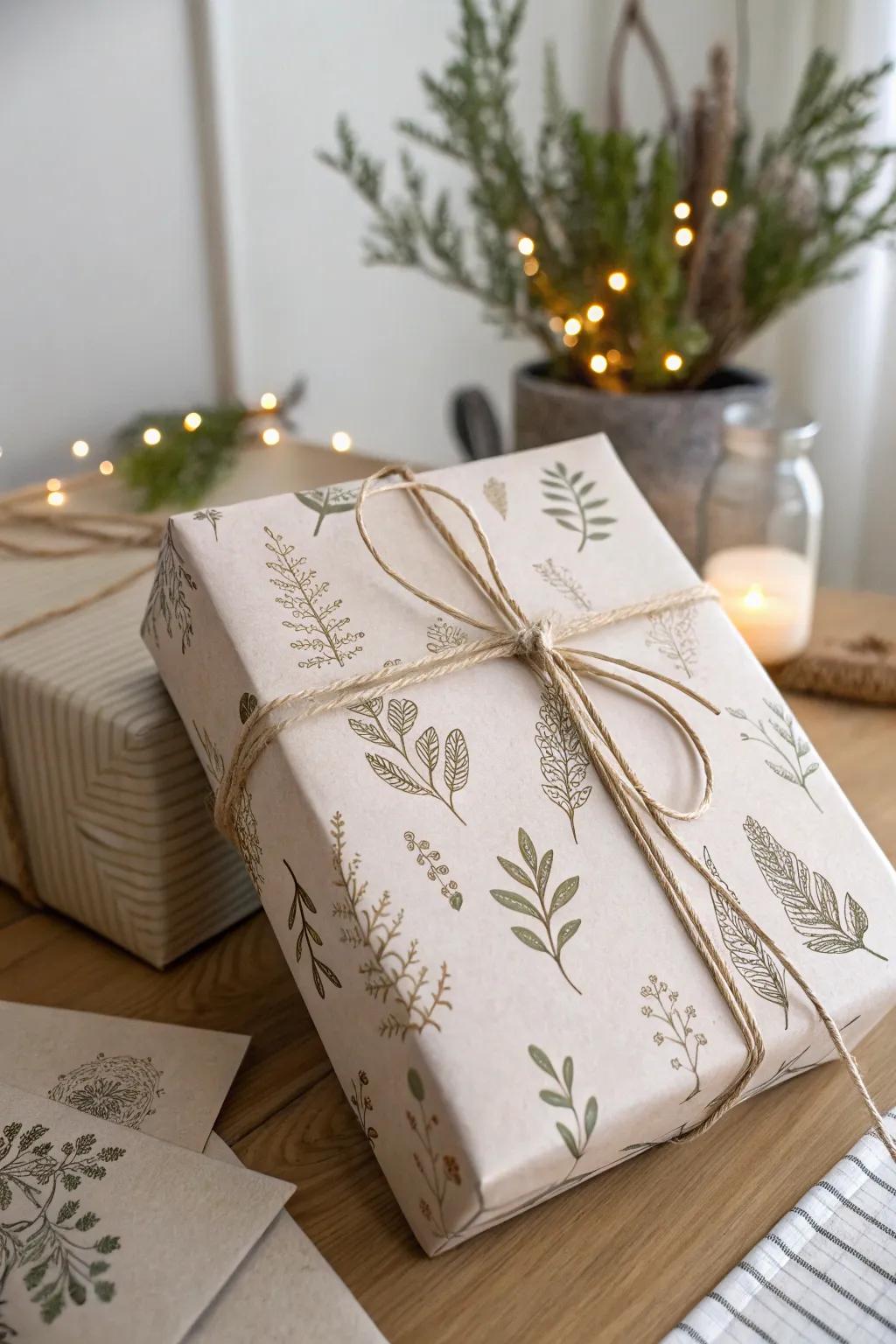 Craft your own story with personalized stamped gift wrap â where simplicity meets artistry.