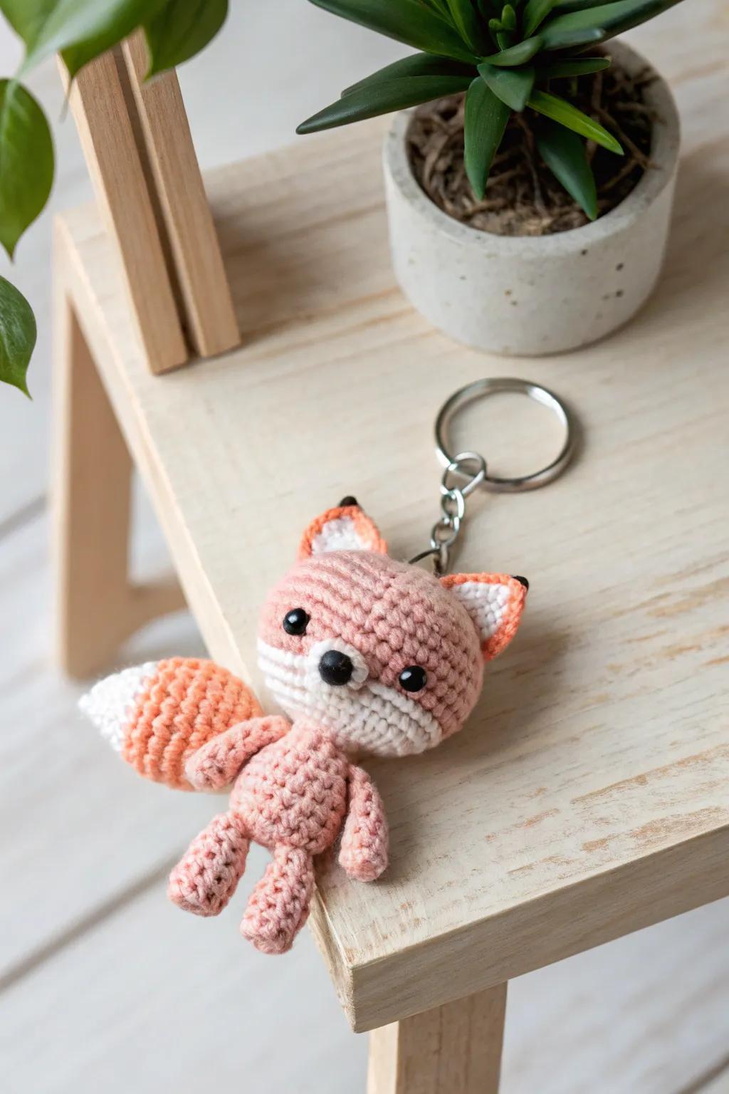 Crafted Charm: Adorable Crochet Animal Keychains for a Touch of Whimsy!