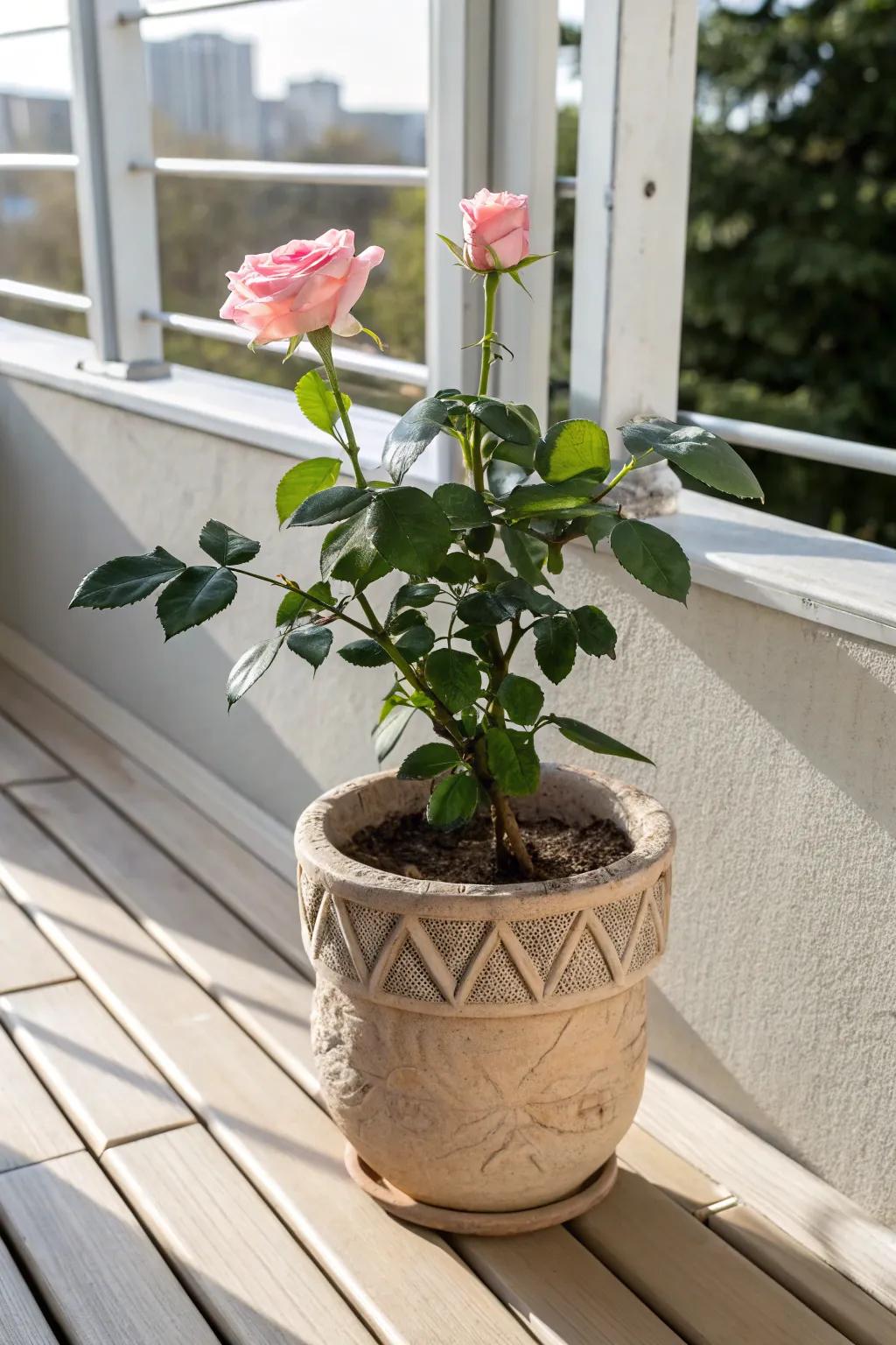 Bring a touch of nature to your small space with beautifully potted roses. ð¹â¨