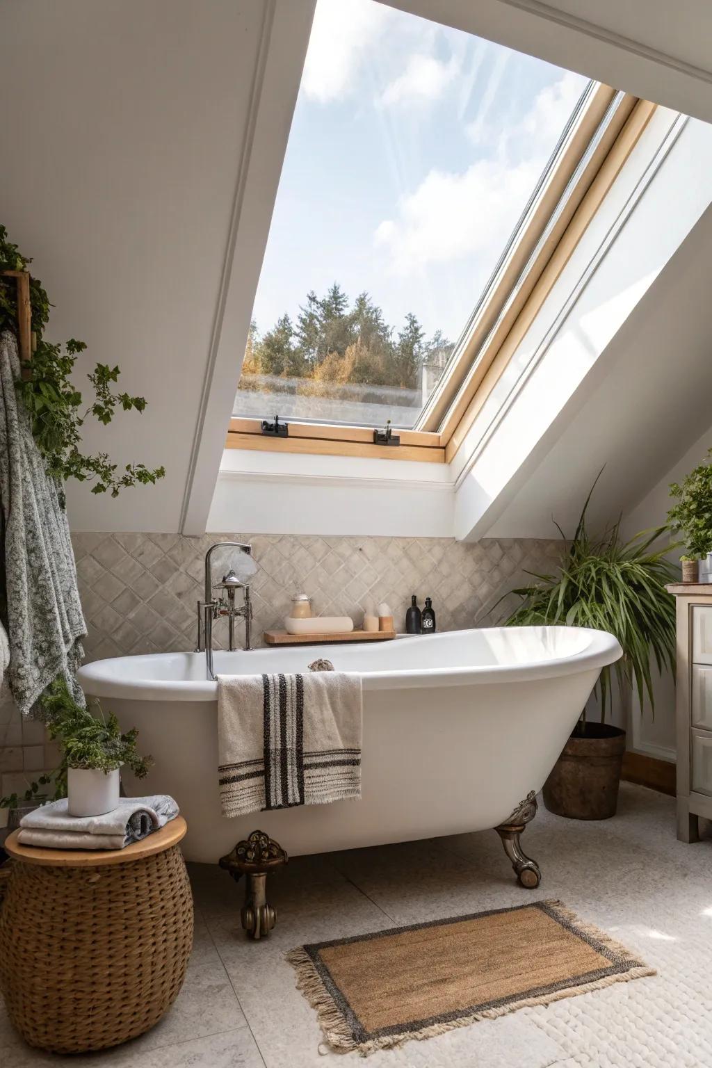 Bathe in natural light for an invigorating experience.