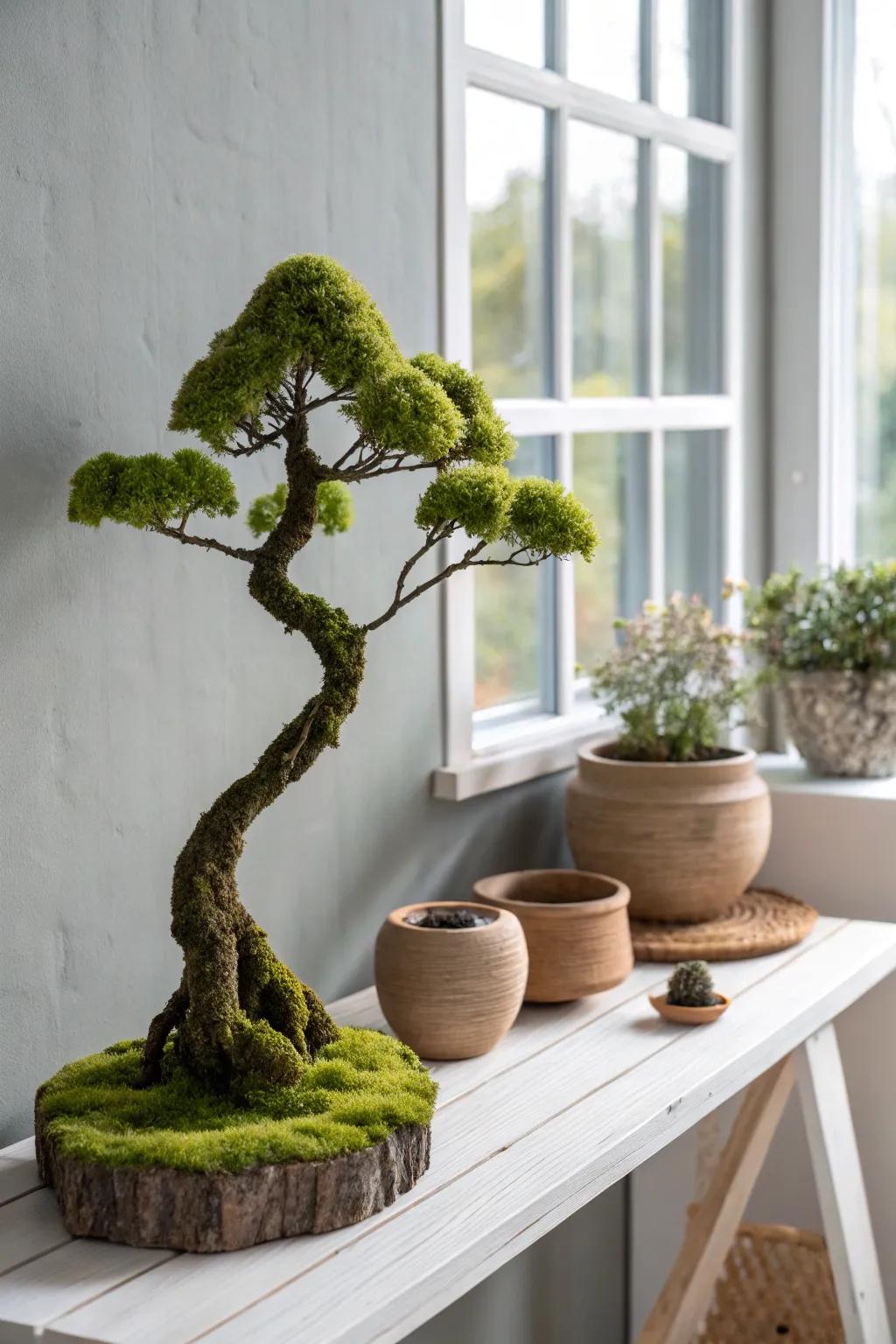 Elevate your space with the natural beauty of moss artâwhere simplicity meets whimsy.