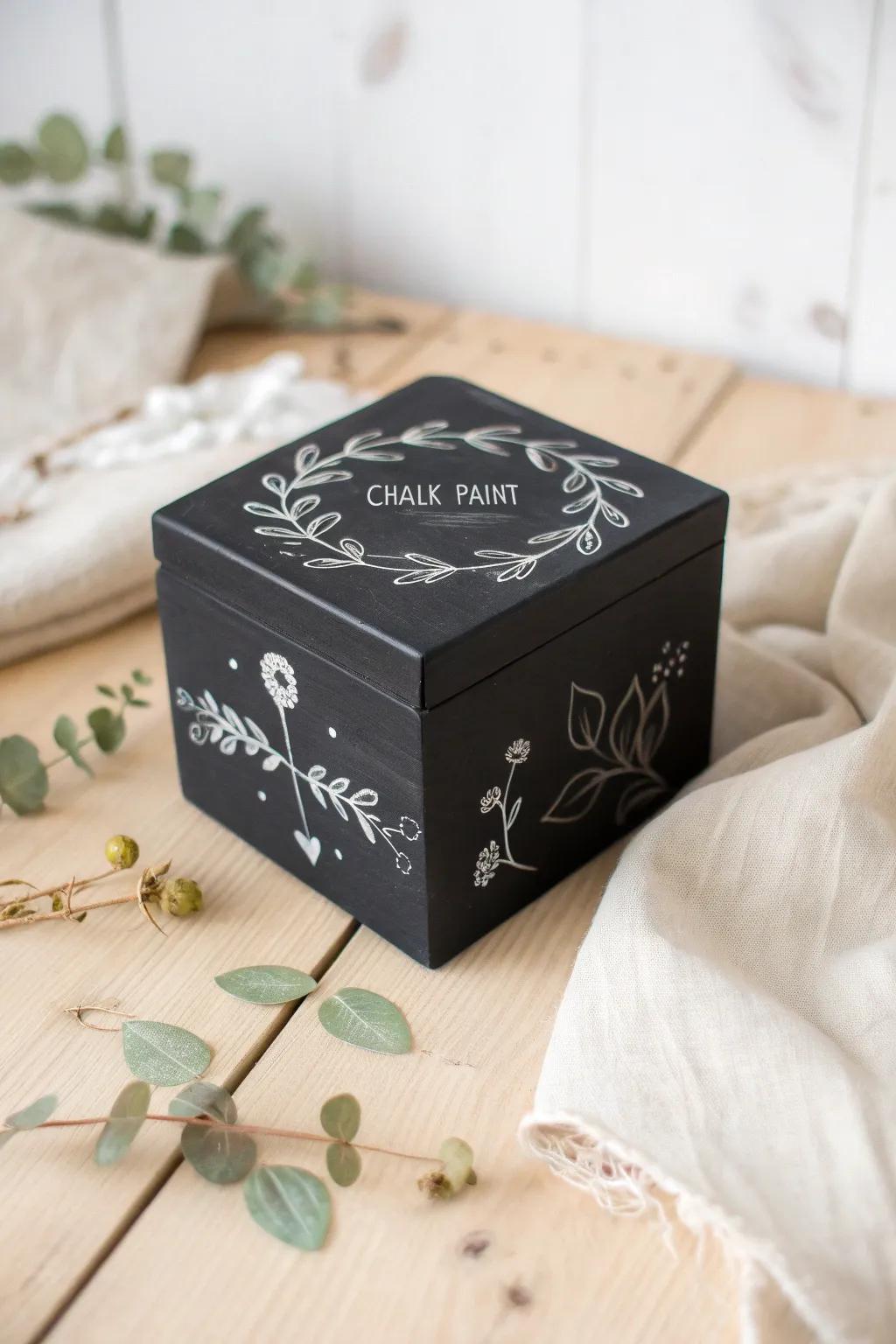 Craft your message with love: Chalkboard boxes for personalized cupcake gifting.