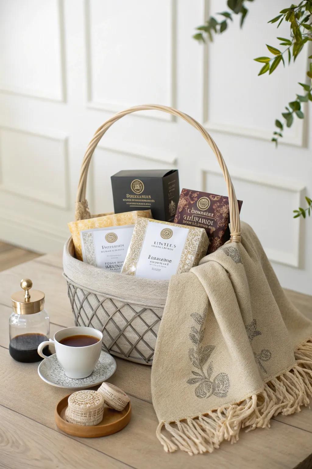 Indulge in a Cozy Night In with a basket that wraps you in warmth and luxury.