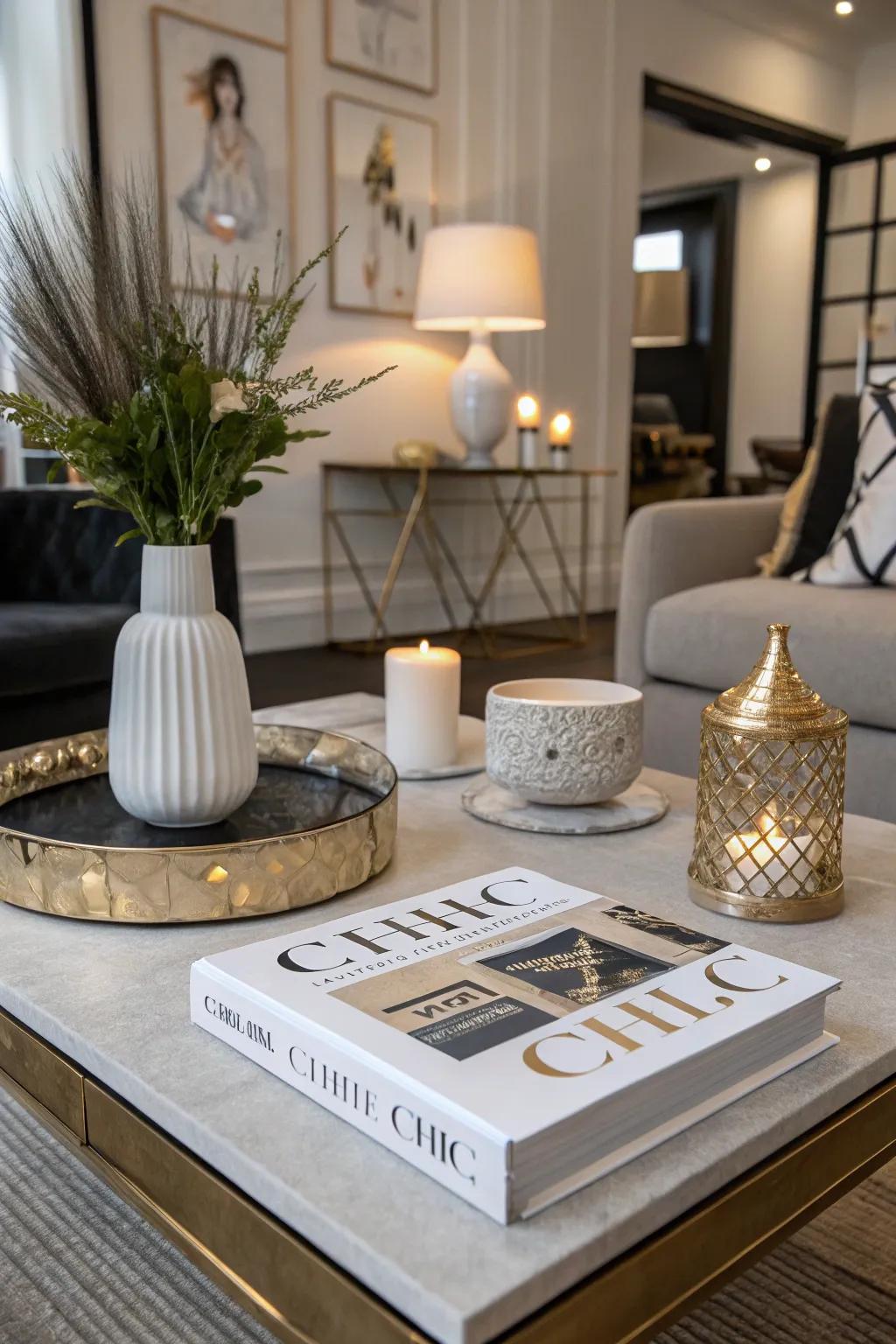 A chic coffee table book that reflects personal style.