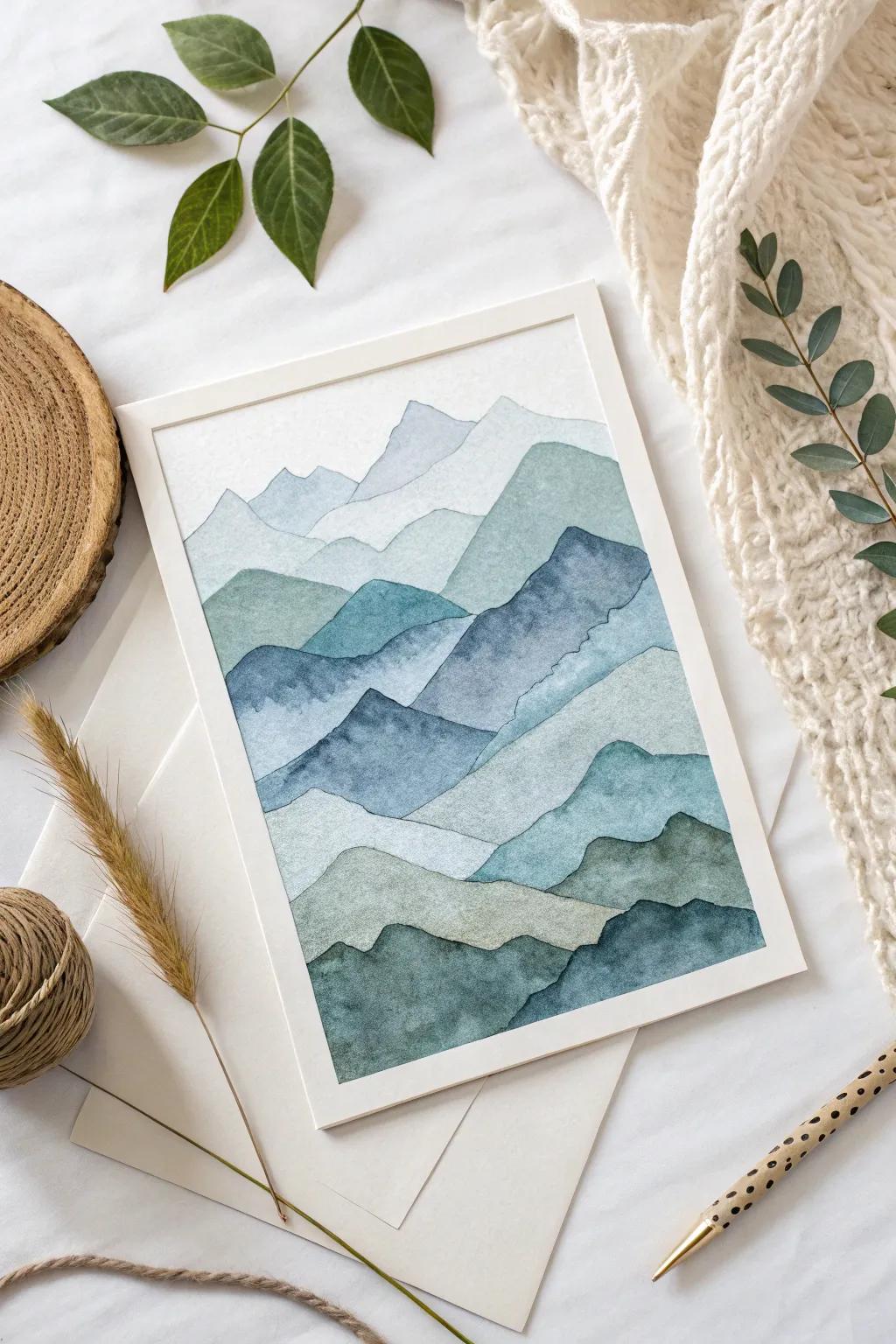 Explore the art of layered landscapes, where simplicity meets nature's beauty.