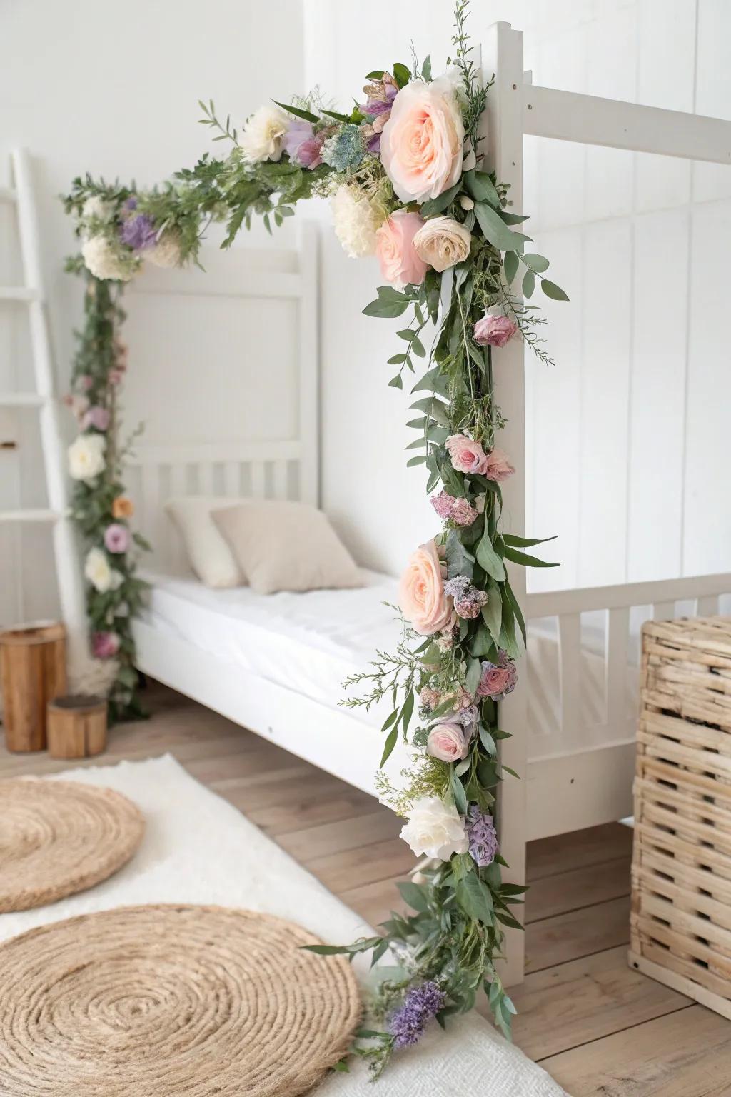 Elevate your space with a DIY floral garland â a touch of nature, effortlessly crafted.