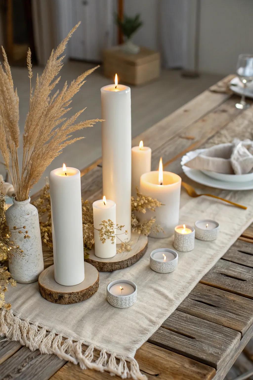 Illuminate your love story with the warm glow of candlelit romance.