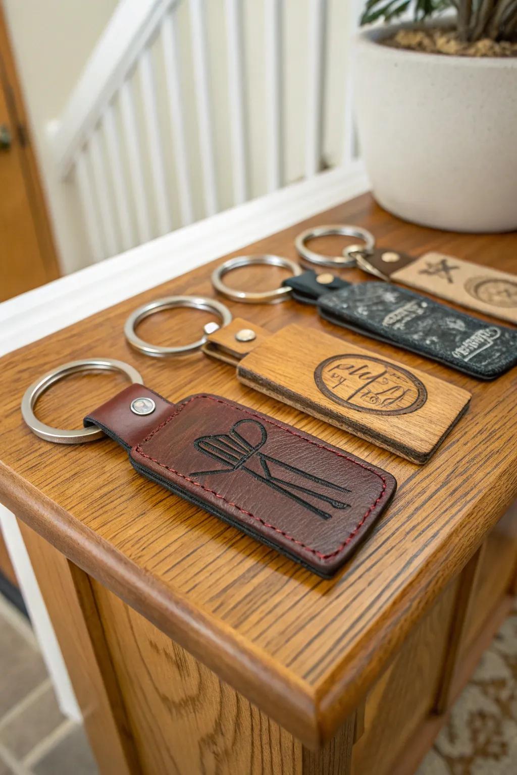 Personalized keychains for a meaningful keepsake.