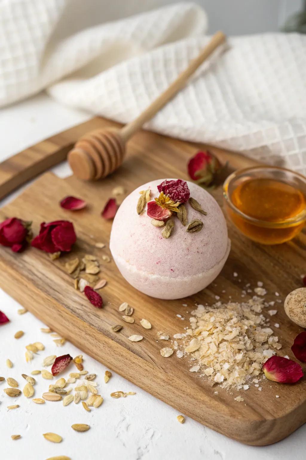Indulge in the simplicity of homemade luxury with DIY bath bombs, the perfect gift crafted with love and natural beauty.